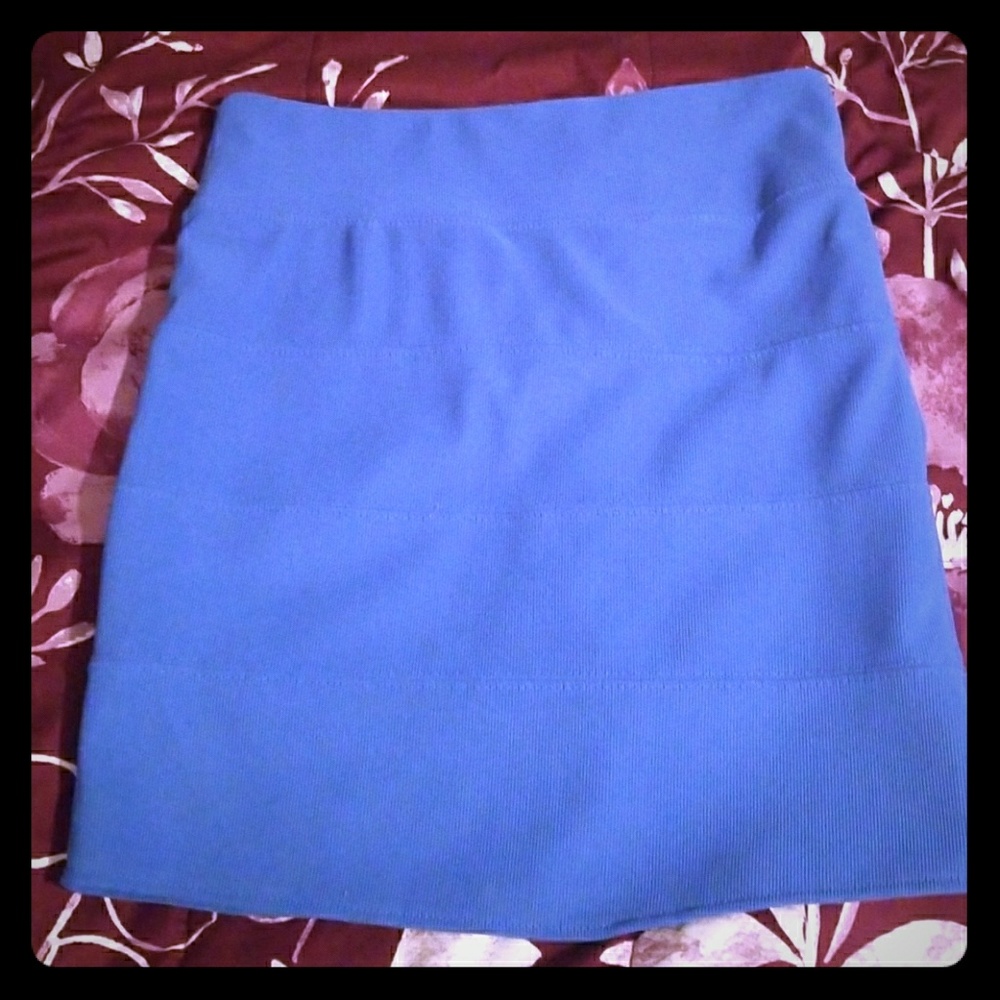 Ocean Blue form fitting mini skirt